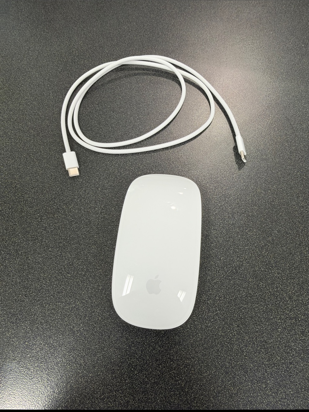 Apple White Wireless Magic Mouse with White USB-C Charging Cable